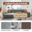114" Composable Modular Sofa,Oversized Chenille Comfy Cloud Couches Set with Memory Foam Filled for Living Room,L-Shaped Boneless Sofas No Assembly(3 Seater with 1 Chaise)-1487174088