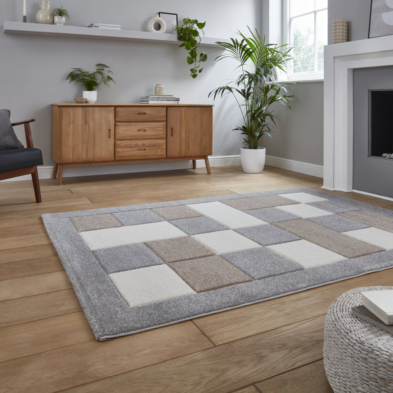 Anfel area rug Machine Woven Grey/Beige, Rectangle 160 x 220cm