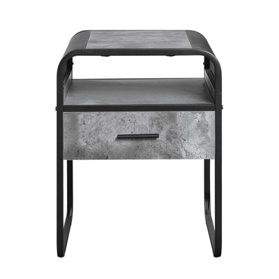 Metal Frame Coffee Table With One Drawer
