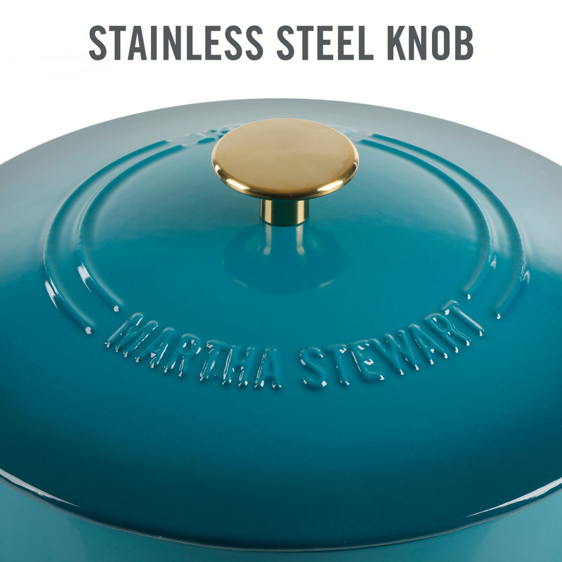 Emerald Ombre 7-Quart Enameled Cast Iron Dutch Oven with Lid