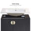 Meuble-lavabo de salle de bain avec lavabo, 2 portes et tablette de rangement ouverte-1408743509