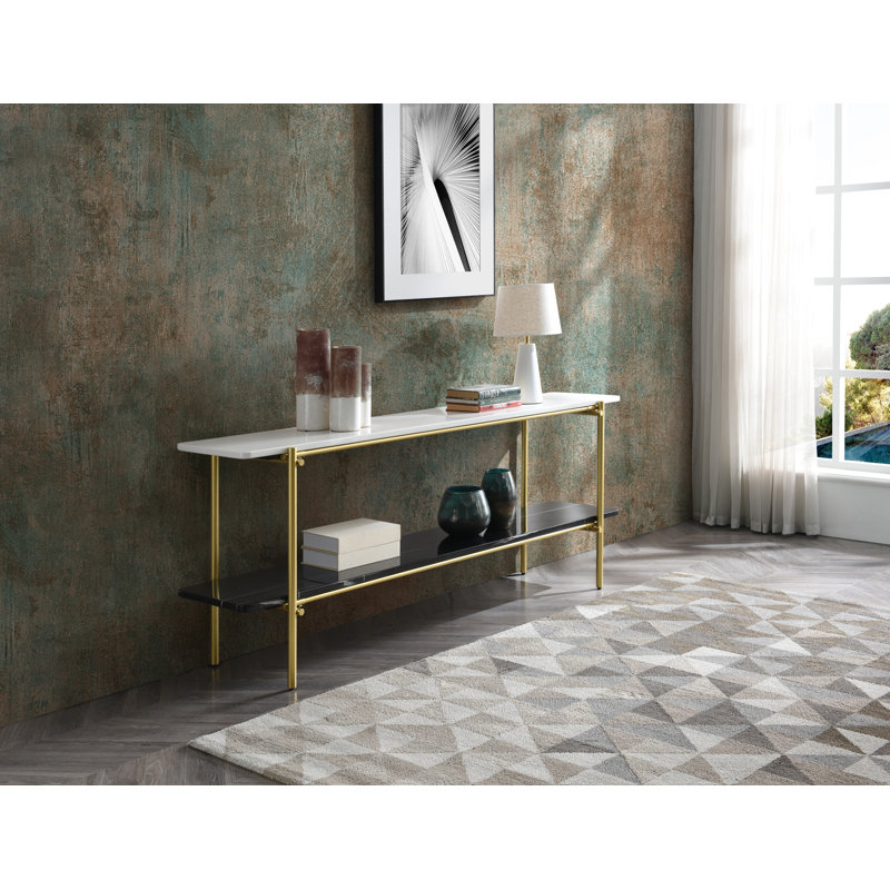 Lynk 72'' W Marble Console Table