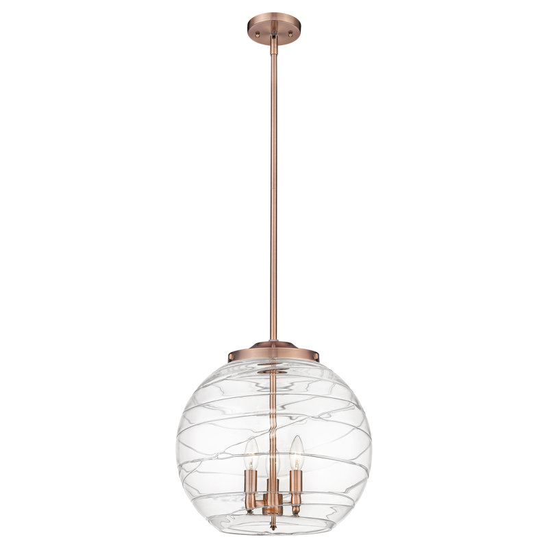 Cindi 1 - Light Single Pendant, 17.13" H x 15.75" W x 15.75" D, Antique Copper