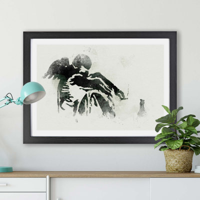 Drunken Angel by Banksy - Framed Print