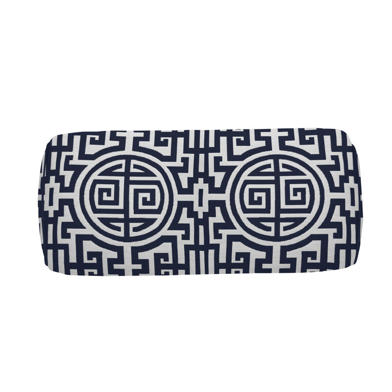 Nobu Indoor/Outdoor Bolster Pillow, Indigo