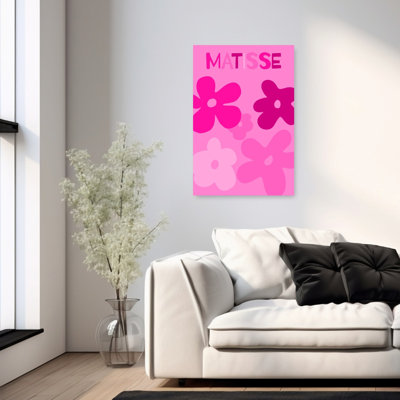 Matisseposterno07 Abstract Colorful Minimalist Flower Wall Art Print 1 Piece Wrapped Canvas Wall Art