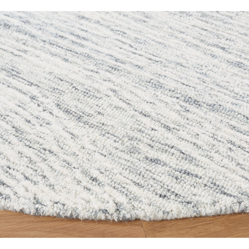 Alea Metro Hand Tufted Indian Wool And Cotton With Latex Abstract Rug, Round 6'