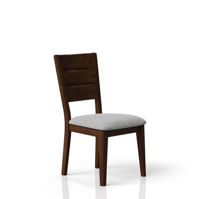 Construction Dining Chairs With Upholstered Seats In Cherry Nuance Finish For A Cozy Ambiance