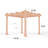 10 ft. W x 10 ft. D Breeze Solid Cedar Wood Pergola with Retractable Canopy-90582541-90582544