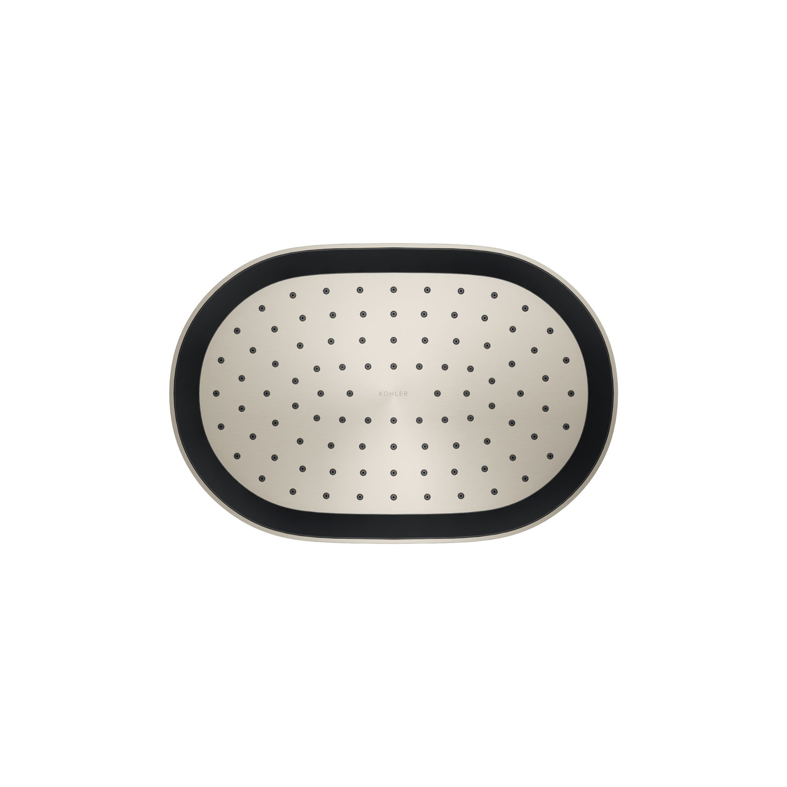 Statement 2.5 GPM Round 12 in. Rainhead with Katalyst Air-Induction Technology, Vibrant Brushed Nickel, 1.75 GPM, Oval