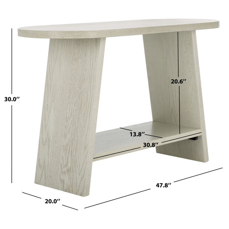 Mattelynn Wood Console Table, White Wash