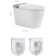 Smart Toilet, Smart Bidet Toilet With Remote Control, Raised Tankless Toilet With LED Display