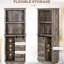 Armoire de cuisine rustique avec rangement et porte de grange coulissante rustique