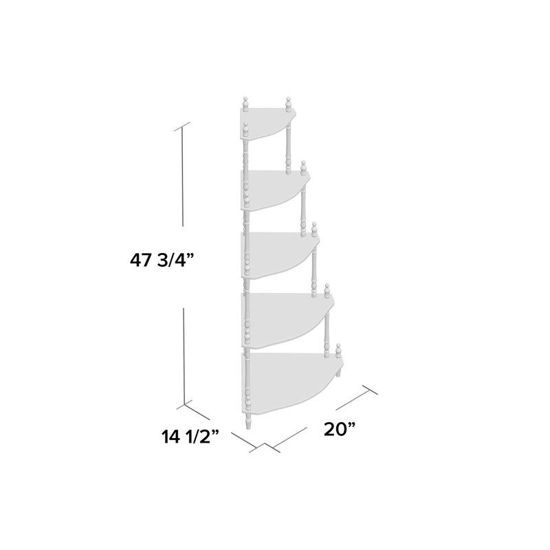 Ogden Corner Bookcase, Dark Cherry