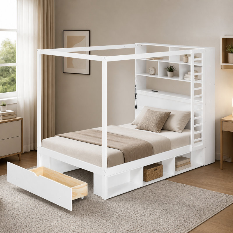 Bed, Full / Double, White