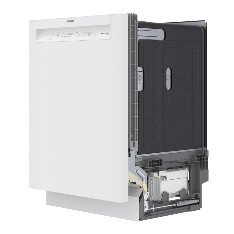 800 Series 24" Front Control Built-In Dishwasher with Hybrid Tub, White