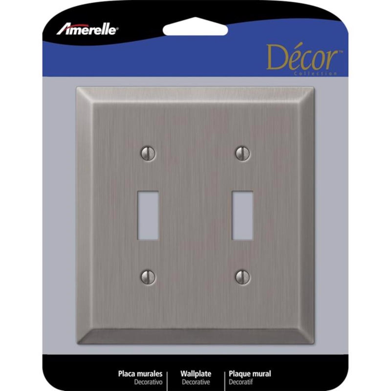 Ensemble de 2 plaques murales en métal Amerelle Century Antique, Gris, H 4,94 po x l 4,56 po x p 0,25 po