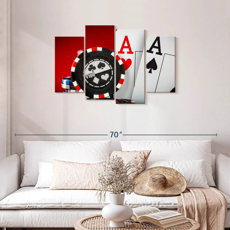 Senne Chips And Aces, 27" H x 43" W