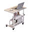 Bureau debout mobile à hauteur réglable avec roulettes - Bureau d'ordinateur roulant - Tablettes de rangement - Table d'ordinateur portable compacte - Bureau à domicile et bureau - Blanc, 60 x 40 cm-1161624018-1161624019