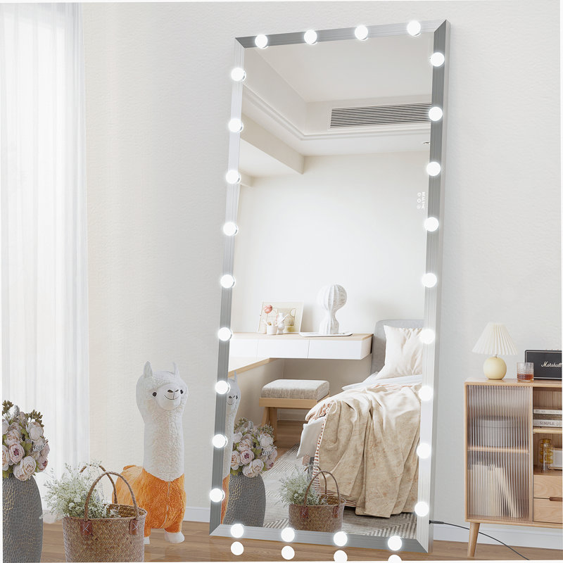 Hollywood Full Length Mirror With Lights Oversized Full Body Vanity Mirror With 3 Color Modes Lighted Large Standing Floor Mirror For Dressing Room Bedroom Hotel Touch Control,