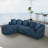 3-seater L-shaped Modular Sofa With Left-facing Chaise-1182391143