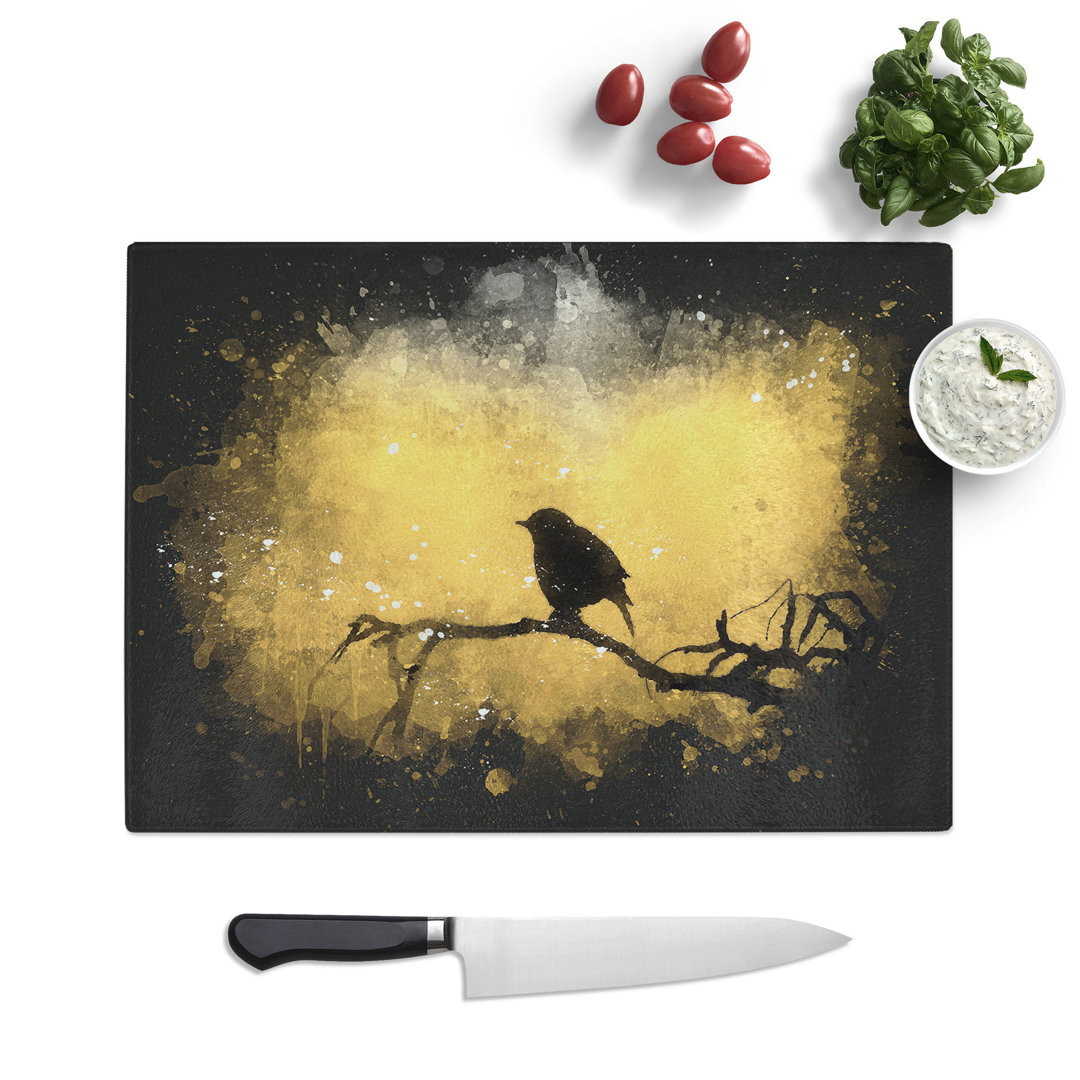 Bird at Sunset Paint Splash Chopping Board