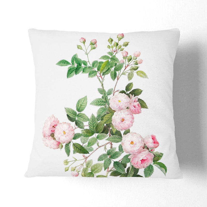 Floral Square Throw Cushion, 40 x 40 cm