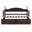 Lit de jour simple en bois avec lit gigogne et 2 tiroirs de rangement, lit simple à rallonge pour chambre à coucher moderne, espresso-118754571