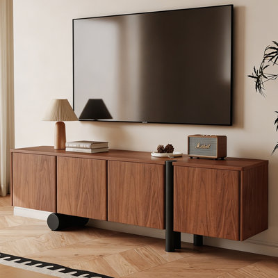 71"  Modern Wooden TV Stand Media Console with 4 Large Storage Cabinets