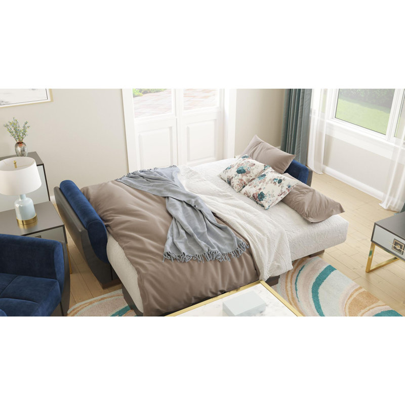 Upholstered Convertible Sofabed with Storage
