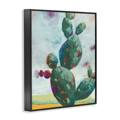 Stand Tall Rounded Cacti Framed Giclee, design by Dianna Fritzler