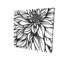 « dahlia fleur outline », reproduction d’impression sur toile tendue-27975764