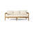 Lorene Outdoor 5-Piece Acacia Wood Conversation Set With Water-Repellent Cushions