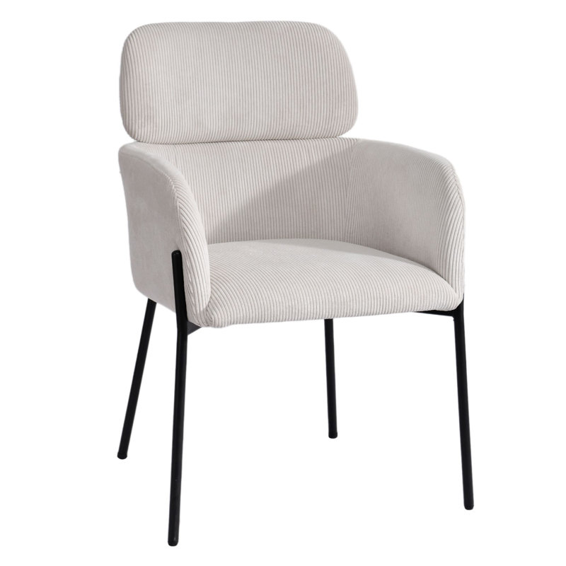 Chaise rembourrée Jezeniah, Blanc