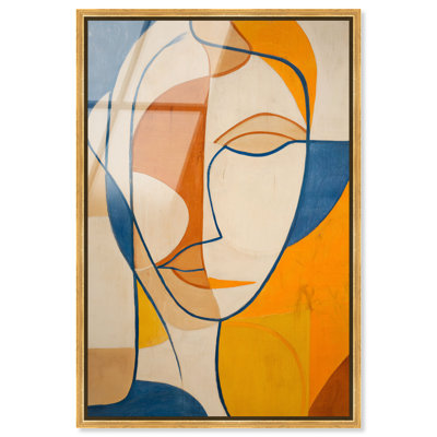 «Mask of Lines I», impression murale encadrée par Art Remedy, cadre doré, 36 x 54