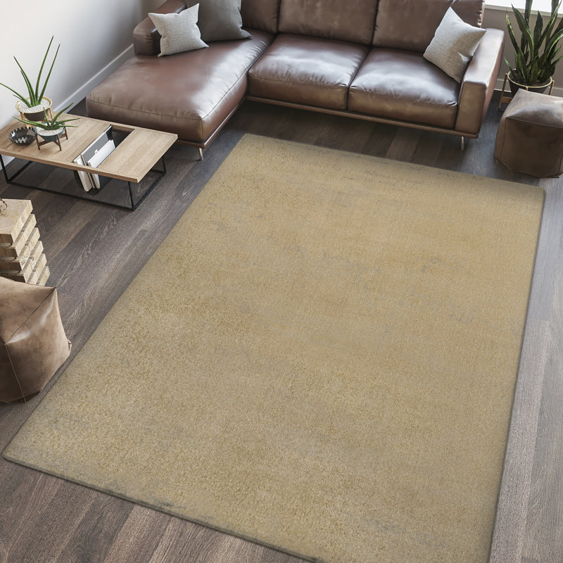 Tapis jaune Twyla Classic, Rectangle 4pi x 6 pi