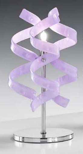 Astro Metal Novelty Lamp, White Glass, Chrome