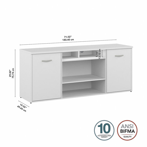 Woen 2 - Shelf Storage Cabinet The Twillery Co. Finish: White