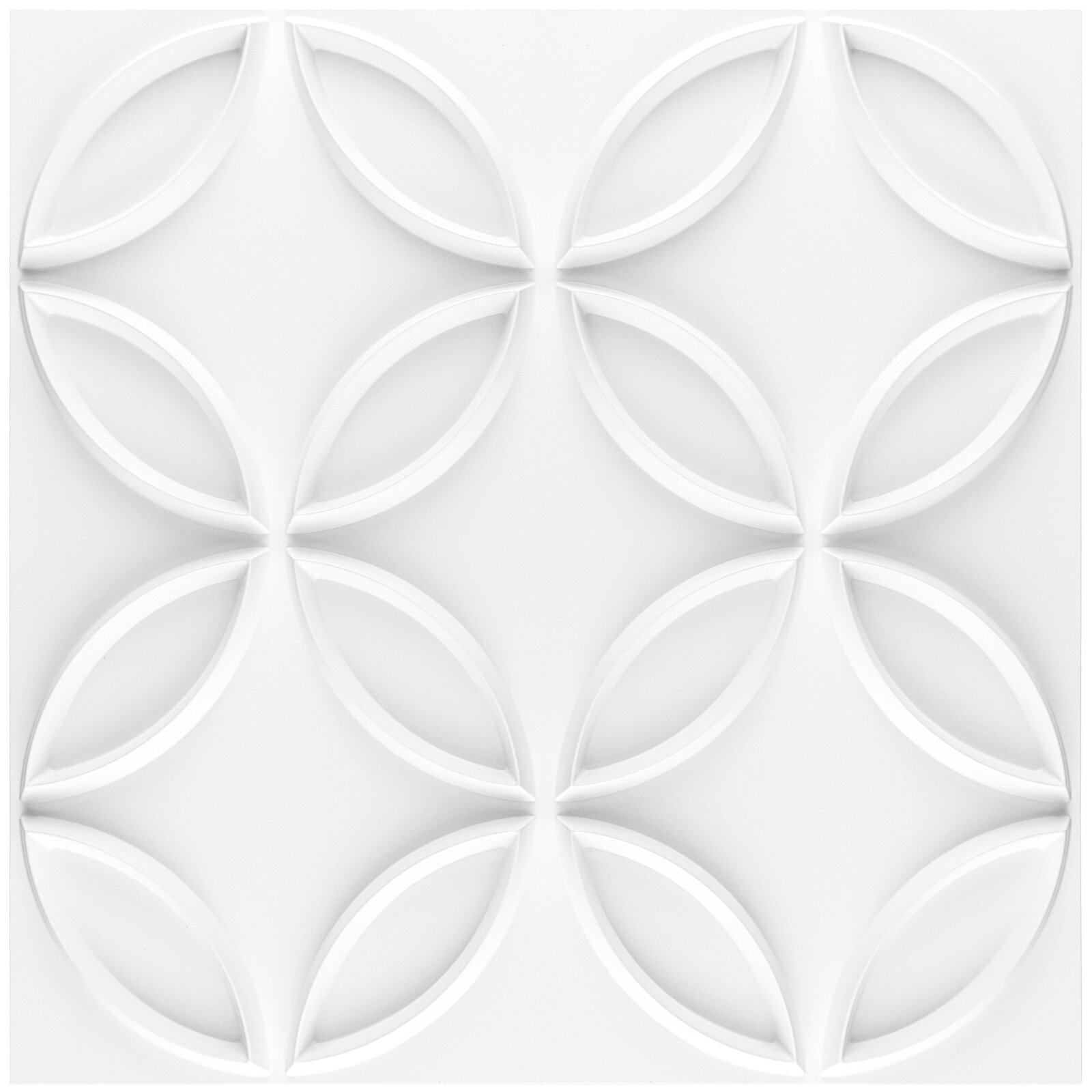Art3d Decorative 3D Wall Panels Textured 3D Wall Covering, White, 12 Tiles 32 Sq ft