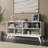 Draper 64"W Solid Hardwood 4 Shelf Mid-Century Modern Low Bookcase with Tapered Legs-1459703582