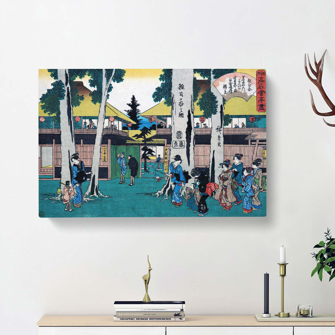 Zoshigaya No Zu by Utagawa Hiroshige - Wrapped Canvas