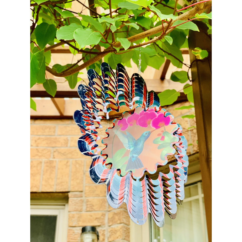 Rotateur à fleurs suspendue hummingbird 3d Applewhite