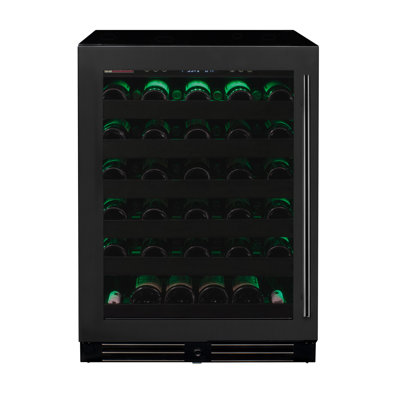 Allavino Reserva Series 50 Bottle Single Zone Built-in Wine Cooler Refrigerator with Black Stainless Steel Door - Left Hinge — FIN-0018171 | Fridge.com