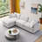 105" Modular L-Shape Sectional with Ottoman, Soft Chenille Fabric, 3-Seat-1438868639