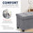 Collapsible Rectangle Small Storage Ottoman with Legs - 12" x 16" x 12"-582136310