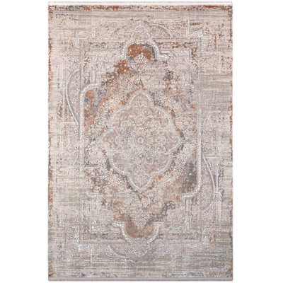 Tapis luxueux de couleur crème, 31,5 po x 59,1 po | Viscose et mélange d'acrylique, 2500 g / m², hauteur de poils de 0,3 pouce | Support en coton / jute, 1 500 000 points de fil | Parfait pour le salon et la chambre à coucher