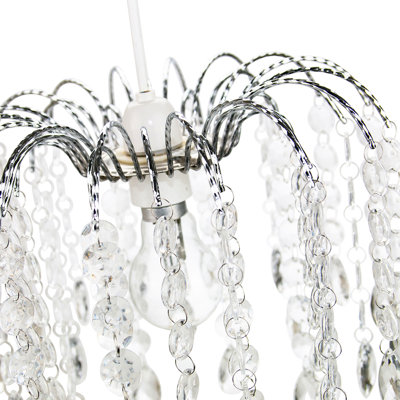 Contemporary Pendant Shade with Acrylic Droplets