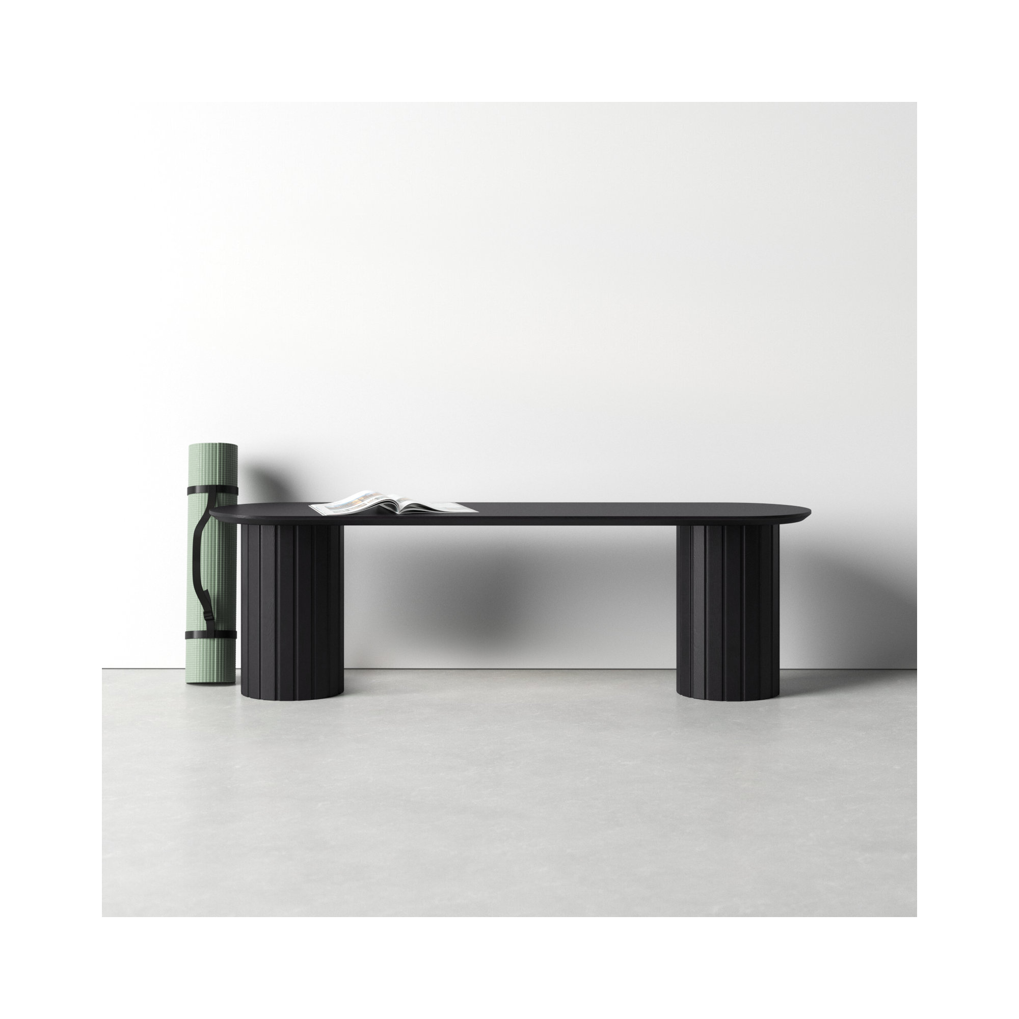Daley Solid Wood Bench, Black