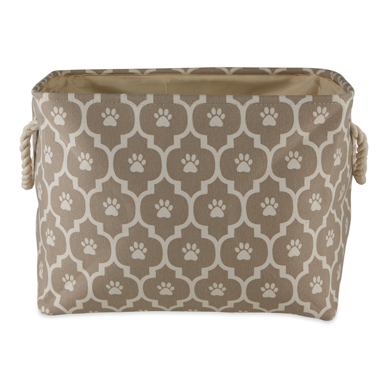 Panier en tissu Lattice Paw, Pierre, "H 15 po x l 17,5 po x P 12 po"