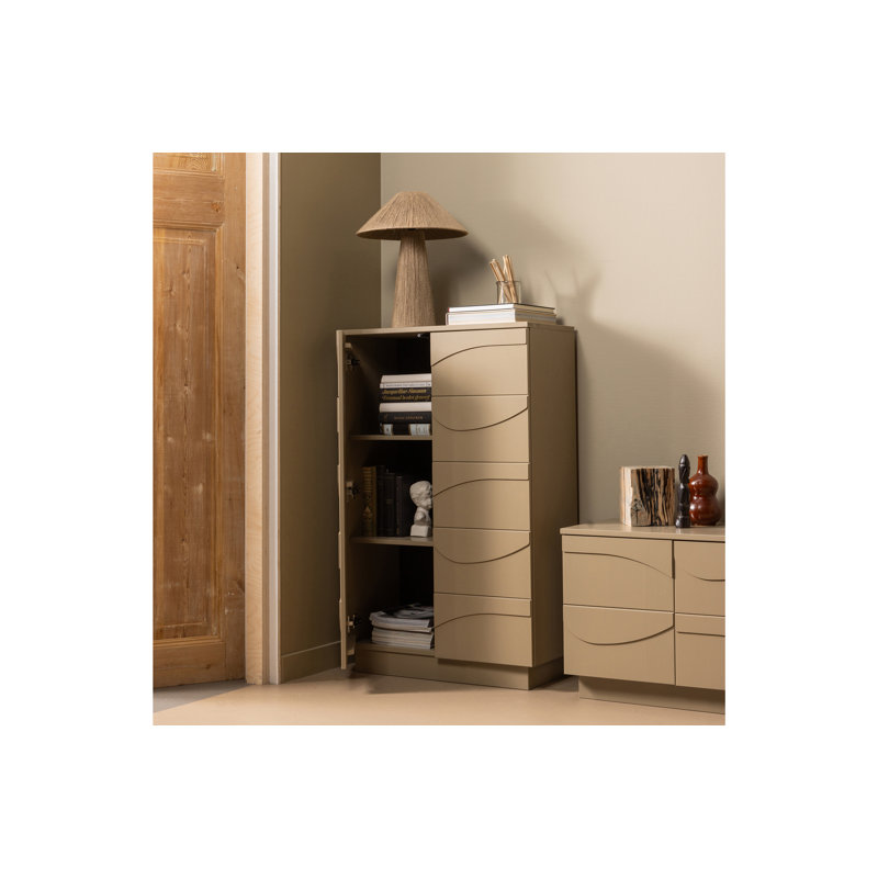 Teo Pine 2 - Door Rectangle Accent Cabinet